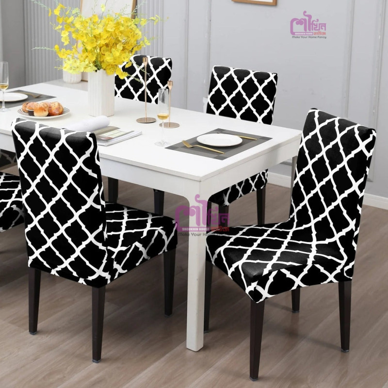 6pc Black Strike Design ( luxury Spandex Fabric)