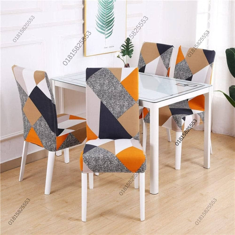 6pc Cover Dining Set (Orange Colour) China Premium Quality Chair Cover