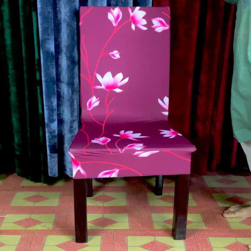 1pc Maroon Design Chair Cover